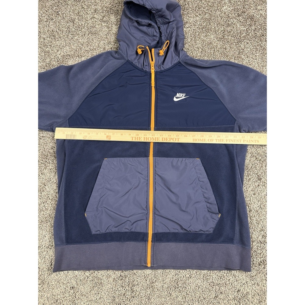 Nike Polar Fleece Jacket Mens L Zip Warm Casual Blue Activewear - Picture 9 of 12